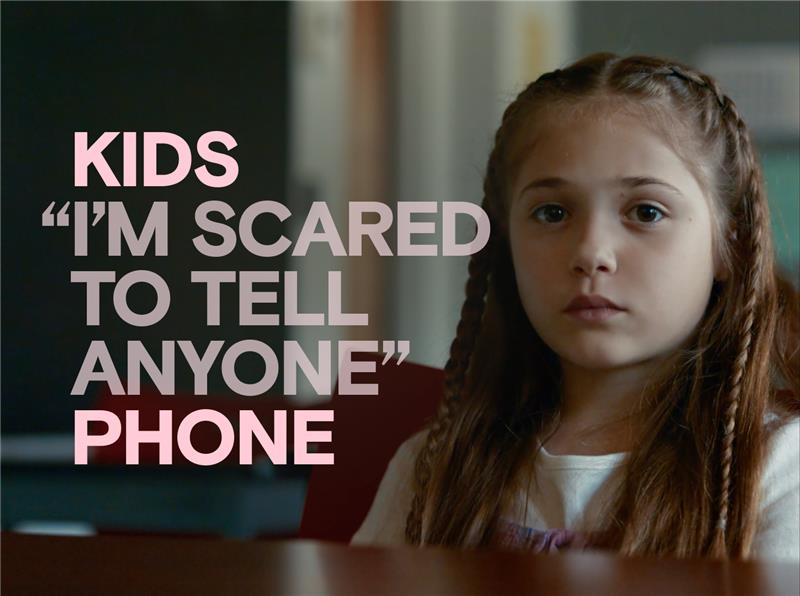 An image featuring anonymized, aggregated, paraphrased text from youth contacting Kids Help Phone for mental health support that reads, “I’m scared to tell anyone”