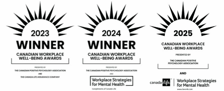Canadian Workplace Well-being Awards 2023, 2024 and 2025 presented by the Canadian Positive Psychology Association
