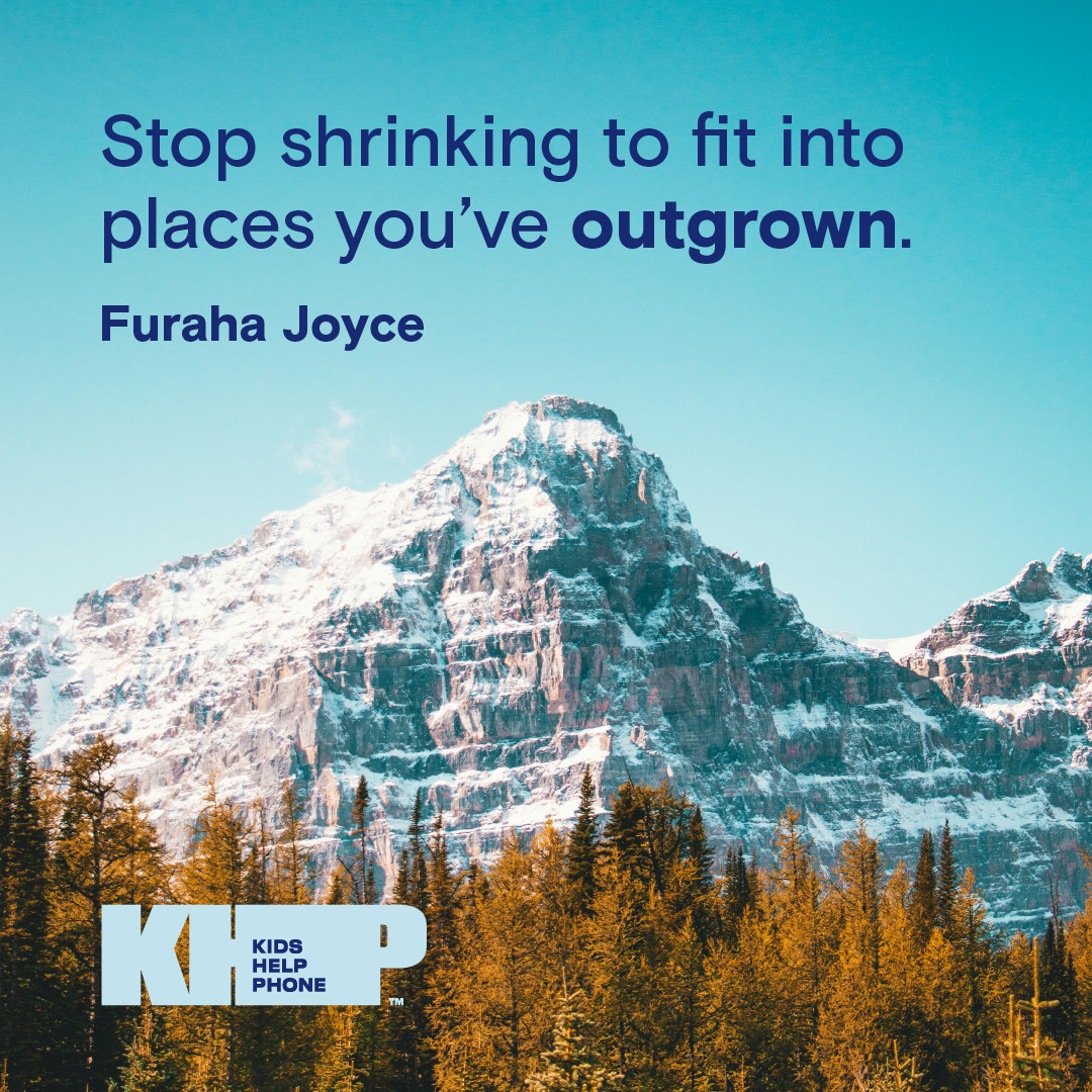 Quote by Furaha Joyce that says "Stop shrinking to fit into places you've outgrown."