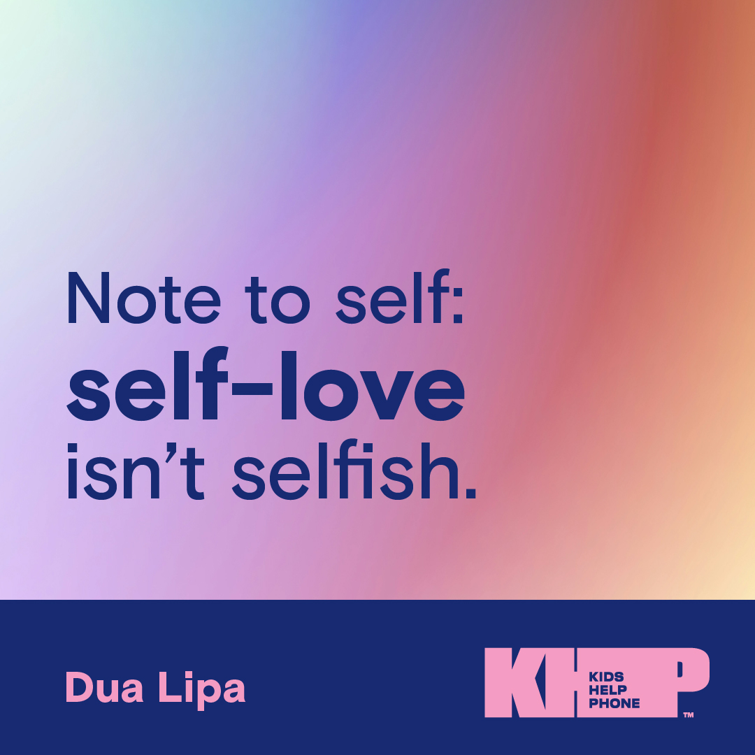 Quote by Dua Lipa that says "Note to self: self-love isn't selfish."