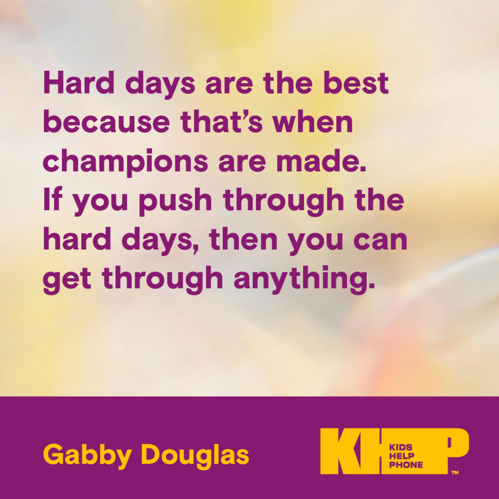 Quote by Gabby Douglas that says "Hard days are the best because that's when champions are made. If you push through the hard days, then you can get through anything."